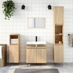 vidaXL Armoire de bain chêne sonoma 58x33x60 cm bois d'ingénierie