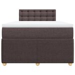vidaXL Sommier à lattes de lit et matelas marron foncé 120x190cm tissu