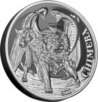 Pièce de monnaie en Argent 1500 Shillings g 62.2 (2 oz) Millésime 2018 Mythological Animals CHIMERA