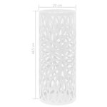 vidaXL Porte-parapluie Feuilles Acier Blanc