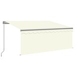 vidaXL Auvent rétractable manuel avec store et LED 3 5x2 5 m Crème