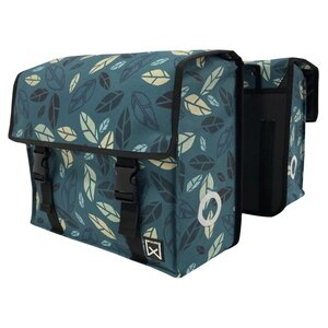 Willex sac double de vélo city bush 34 l vert et bleu