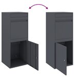 vidaXL Boîte de dépôt de colis Anthracite 41 x 38 x 103 cm Acier