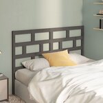 vidaXL Tête de lit Gris 141x4x100 cm Bois massif de pin