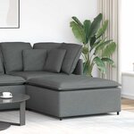 vidaXL Module de repose-pieds pour canapé modulaire Gris foncé 100 x 100 x 48 cm