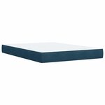 vidaXL Sommier à lattes de lit et matelas bleu 160x200 cm velours