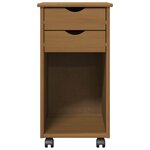 vidaXL Cabinet roulant Brun Miel 34 x 39 x 65 5 cm Pin massif