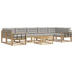 vidaXL Ensemble de canapés d'extérieur 6 Pièces Blanc et gris clair