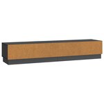 vidaXL Meuble TV avec tiroir Noir 147 x 34 5 x 27 cm Bois d'ingénierie