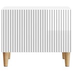 vidaXL Table basse Blanc brillant 49 x 50 x 40 cm Bois d'ingénierie