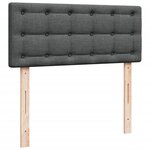 vidaXL Sommier à lattes de lit avec matelas Gris foncé 120x200cm Tissu