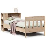 vidaXL Lit bibliothèque sans matelas 75x190 cm bois de pin massif