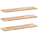vidaXL Étagères flottantes 3 Pièces 80x20x2 cm acacia massif non traité