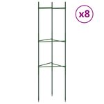vidaXL Cages à tomates 8 Pièces 116 cm acier et PP