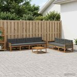 vidaXL Ensemble de canapés d'extérieur 8 Pièces Naturel et Anthracite