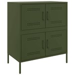 vidaXL Buffet vert olive 68x39x79 cm acier