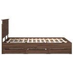 vidaXL Cadre de lit Chêne brun 135 x 190 cm Bois Ingénierie
