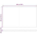 vidaXL Auvent Rétractable Vert et blanc 500 × 300 cm Tissu et Métal