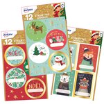 Lot de 36 étiquettes cadeaux – tendance