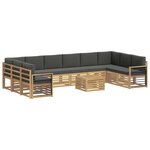vidaXL Ensemble de canapés d'extérieur 8 pc Blanc et Anthracite