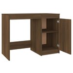 Bureau table poste de travail meuble d'ordinateur informatique étude chêne 100 x 50 x 76 cm bois d'ingénierie brun 02_0023599