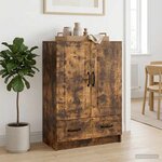 vidaXL Buffet Chêne fumé 66 x 34 5 x 92 cm Bois d'ingénierie