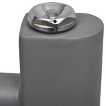 vidaXL Sèche-serviettes eau chaude à rails droits gris 600x1424 mm