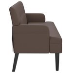 vidaXL Banc avec dossier marron 112x65 5x75 cm similicuir