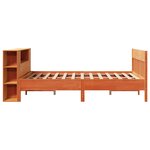 vidaXL Lit bibliothèque sans matelas cire marron 135x190 cm pin massif
