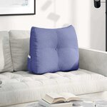 vidaXL Coussin de Dos Bleu denim 60 x 24 x 50 cm tissu