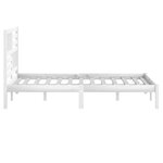 vidaXL Cadre de lit sans matelas blanc bois de pin massif 140x200 cm