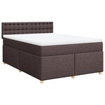 vidaXL Sommier à lattes de lit avec matelas Marron foncé 160x200 cm