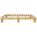 vidaXL Cadre de lit sans matelas 180x200 cm Bois massif Chêne