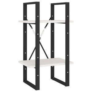 vidaXL Bibliothèque à 2 niveaux Blanc 40x30x70 cm Bois de pin massif