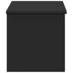 vidaXL Boîte de rangement noir 90x35x35 cm bois d'ingénierie