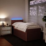 vidaXL Sommier à lattes de lit avec matelas Rose 90x200 cm Velours