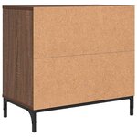 vidaXL Table de chevet avec tiroir Chêne marron 63 5 x 36 x 61 cm