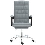 vidaXL Fauteuil inclinable de bureau Gris clair Tissu