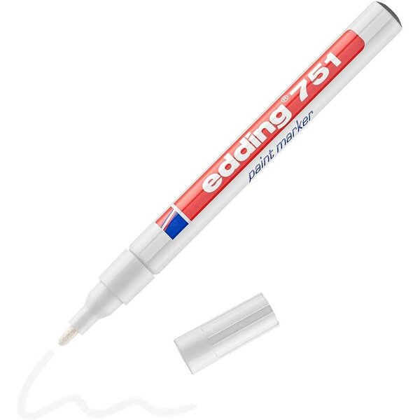 Marqueur Peinture 751 Blanc Pointe Ronde 1-2 mm EDDING