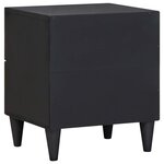 vidaXL Table de chevet avec tiroir 2 Pièces Marron 40 x 33 5 x 46 cm