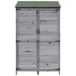 vidaXL Abri de jardin Gris 106 5 x 56 x 176 cm Bois de Sapin Massif