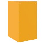 vidaXL Tables de chevet 2 Pièces jaune moutarde 34 5x39x62 cm acier