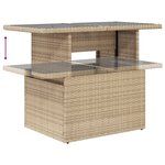 vidaXL Salon de jardin avec coussins 5 Pièces beige résine tressée
