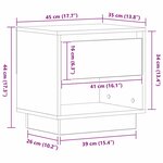 vidaXL Table de nuit avec tiroir 2 Pièces chêne artisanal 45 x 34 x 44 cm