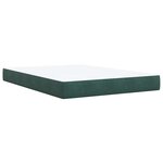vidaXL Sommier à lattes de lit et matelas Vert foncé 140x190cm Velours