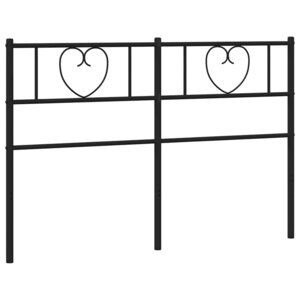 vidaXL Tête de lit de remplacement métal noir 135 cm