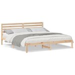 vidaXL Cadre de lit Marron 200 x 200 cm Bois massif en pin