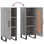 vidaXL Buffet Sonoma gris 34 5x34x90 cm Bois d'ingénierie