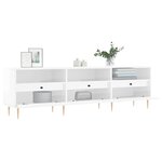 vidaXL Meuble TV blanc brillant 150x30x44 5 cm bois d'ingénierie