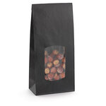 Sachet kraft noir à fenêtre 10 x 29 x 5 5 cm (lot de 100)